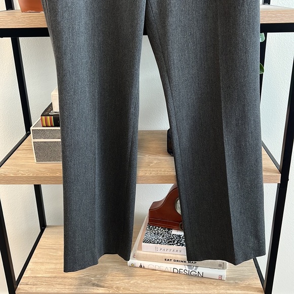 Talbots Barley Boot Mid-Rise Twill Charcoal Gray Dress Pant Trouser, 10 - Picture 4 of 9